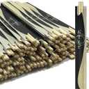 200 Round Separated Disposable Chopsticks | Best for Sushi | Bamboo Wooden Chinese Chop sticks - Bamboo Chopstick Bulk - Disposable Utensils Premium Quality - (100 Pairs)