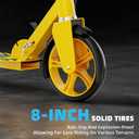 Scooters for Kids 8-12, Teens & Adults - Lightweight, Foldable, 8-Inch Big Wheels, Hand Brake & Bell, 4 Adjustable Height Levels, 240 lbs Max Load, Perfect for School, Campus and Park Rides