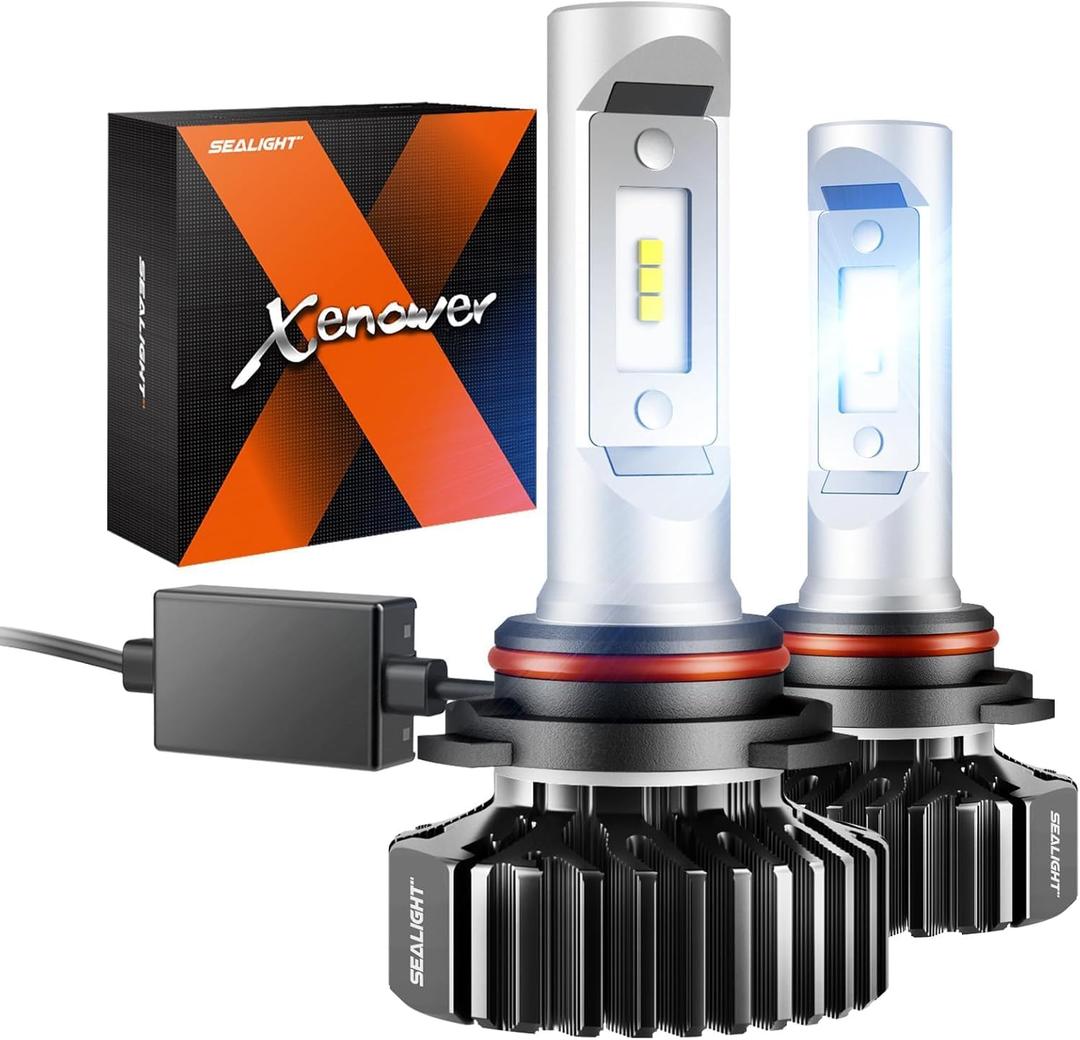 SEALIGHT 9006/HB4 Fog Bulbs or 9006 Fog Light, 40,000LM Super Bright 9006 Powersport Bulbs, 9006 White Light, Powersport Fog Light, Plug-and-Play, Pack of 2