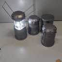 Lichamp LED Camping Lantern, 4 Pack Battery Powered Flashlight for Power Outages, Portable Collapsible Hanging Light Essential for Home, Outdoor, Emergency Lamp Survival Kit Gear for Hurricane, Gray