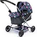 Bayer Doll Stroller Pram - Foldable Navy Star Toy Buggy for 18 Inch Dolls, 3.54x11.42x20.47 inches