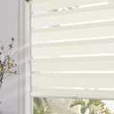 Persilux Blackout Zebra Blinds for Windows (34.5" W x 64" H, Beige) Cordless Zebra Shades for Indoor Windows, Sheer Shades Thermal Insulated Blinds with Upgraded Cassette, Window Shades for Home