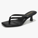 Women's Kitten Heels Sandals Square Open Toe Flip Flop Heels 1.8-2 Inch Heeled Sandals for Women Size 8.5