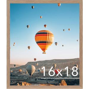JCJMY Rustic Brown 16x18 Picture Frame for Poster Photo, Horizontal and Vertical Formats, Wall Hanging, 16 x 18 Wall Gallery Frame