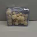 Velvet Christmas Balls 48pcs Flocked Christmas Tree Ornaments Set Shatterproof Christmas Ornaments with Hanging Rings Suitable for Xmas Tree Holiday Decor(Creamy White)