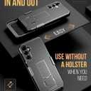 Designed for Samsung Galaxy A14 5G Case with Belt Clip Holster - Kickstand Cover Phone Case - Black