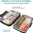 Travel Pill Organizer Large Portable Medication Fullicon Oversize 8 Compartment Pill Box, Vitamin Travel Case Pill Holder - Airtight & Moistureproof (Black)