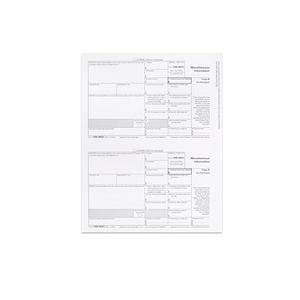 1099 MISC Laser 'Copy B' Recipient 2025, 50 Recipients of Laser MISC COPY B Forms, Compatible with QuickBooks and Accounting Software, 25 sheets