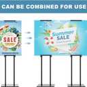 KOOV Poster Stand for Display, Sign Holder Floor Stand, Double Sided Banner Stand with Non-Slip Base, Heavy Duty 75 Height Adjustable Standing Sign Holder for Board Foam (Double-Pole Sign Stand, Pack of 1)