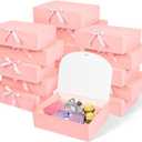 12Pack Pink Gift Boxes with Lids, 129.83.1 Inch Groomsmen Proposal Box, Luxury Pink Gift Box with Ribbon for Wedding, Birthday, Party, Christmas, Bridesmaid, Graduation