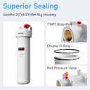 Whole House Water Filter Housing equiped with 20"x4.5" PP Sediment Filters for Well and City Water, Pre-Filtration System for Home, 1" NPT Port, (Housing + PP Filter Combo)