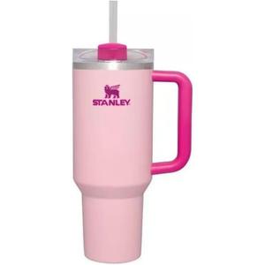 STANLEY Quencher H2.0 FlowState Stainless Steel Vacuum Insulated Tumbler with Lid and Straw for Water, Iced Tea or Coffee (Deep Purple, 40 oz) (Peony, 40 oz)