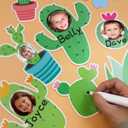 5 x Cactus Cutouts Picture Frame Bulletin Board Decorations Set Summer Plants Flower DIY Photo Cutouts for Classroom Back to School Whiteboard Chalkboard Wall Decor Teacher Supplies