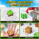 Magnetic Blocks, Magnetic Building Blocks,STEM Constructions Magnet Blocks for Kids, Boys and Girls Age 3+ Years Old, Building Toys Gifts for Kids 84PCS 1" Large Size