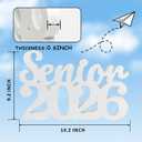 3 x Senior 2026 Sign Graduation Decorations, White Faux Wooden Photo Props, 2026 Graduation Table Decorations for Any Schools Party