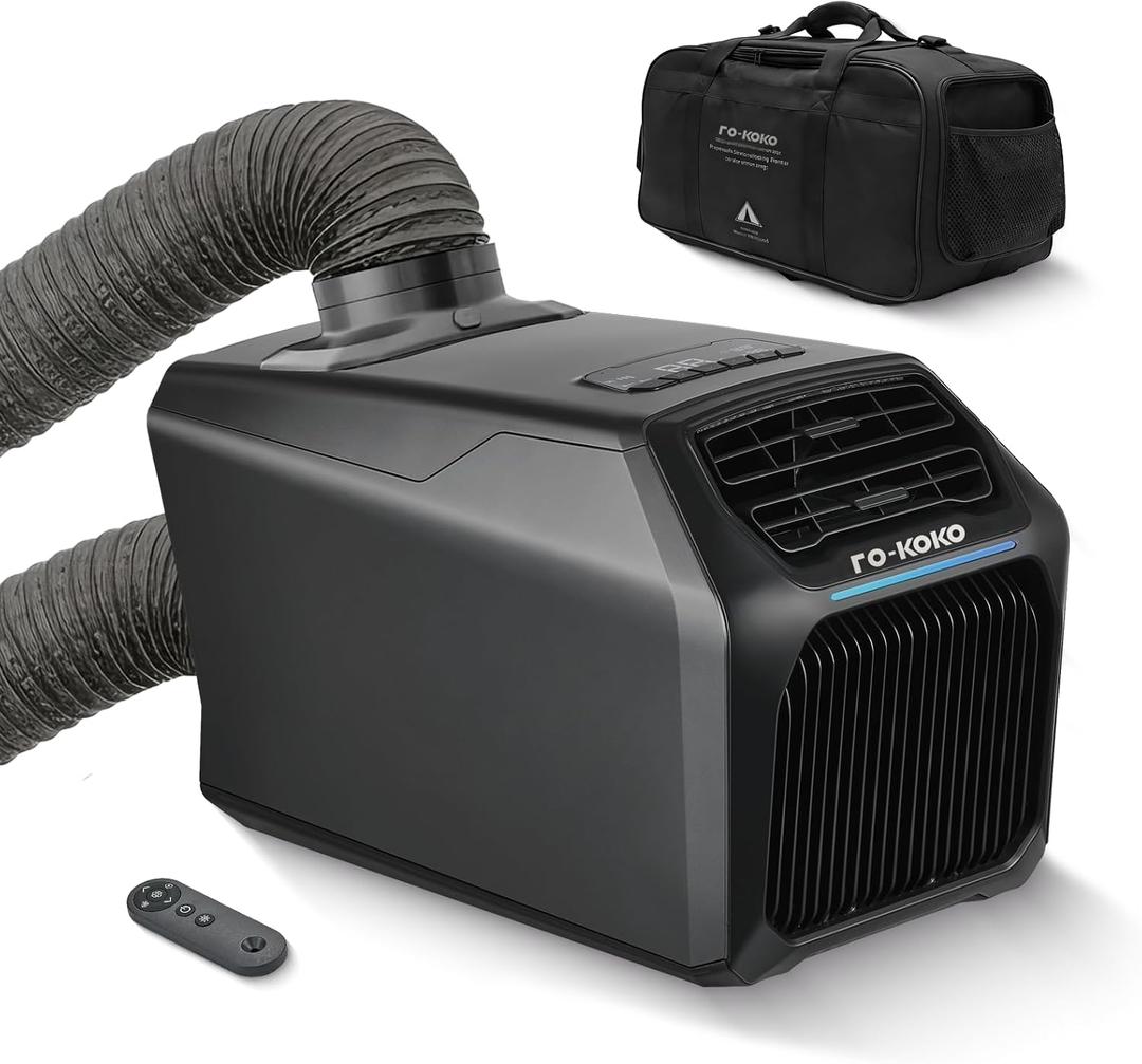 Dual Hose 6800 BTU Portable Camping Tent Air Conditioner & Heating
5-in-1 Quiet Small AC Unit with 550W, Windowless AC for Tent, RV, Van, Car, Garage, Indoor & Outdoor Use(Ash Gray)
