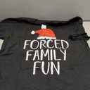 Forced Family Fun Sarcastic Christmas Eve Long Sleeve T-Shirt (L, Black)