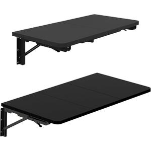TEAMIX Wall Mounted Desk, Folding Table for Small Spaces, Wall Floating Desk with Heavy Duty Brackets for Laundry Room,Kitchen,Office Storage
