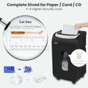 VidaTeco 25-Sheet Paper Shredder for Home Office Heavy Duty with 40 Mins Running Cross Cut, US Patented Cutter, Shred CD/Card with 7.9 Gal Extra Large Bin, AUTO Jam Proof(ETL)