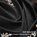 2Pcs 36inch Black Kitchen Tier Curtains for Windows, Semi Light Filtering Curtains for Bedroom, Living Room, Basement, Bathroom, Window Treatments (24" W x 36" L)