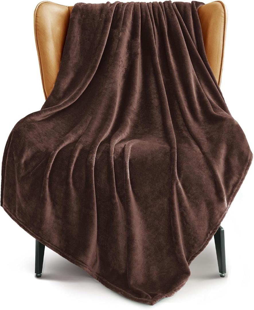 Exclusivo Mezcla Extra Large Fleece Throw Blanket for Couch, Sofa, 300GSM Super Soft and Warm Blankets, Coffee Throw All Season Use, Cozy, Plush, Lightweight, 50x70 Inches (Throw XL (50"x70"))