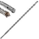 Concrete Drill Bit lengthening 1pcs 5/8" X 18"-16" Cross-Type Double Thread Carbide Material Suitable for Concrete, Brick, Cement Walls, Stone, Extra Long Hammer Drill Bits for Concrete