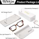 2 x Square Frame Glasses for Men Women Fashion Rectangle Computer Glasses Fake Face Glasses (Tortoise)