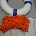 20/28 inch Foam Life Preserver Ring with 98.4 ft Floating Lifesaving Rope, Throwable Flotation Device, for Boat Safety Equipment