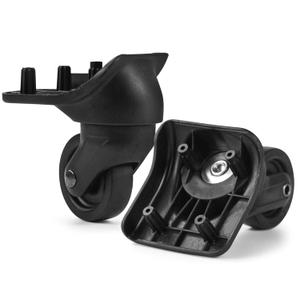 2-Pcs Luggage Wheel Replacement, Suitcase Spinner Black Sturdy Mute Wheels Kit for DIY Repair, Spinner Casters Plastic 360 Degree Rotation