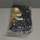 GRIEKOWE 4-Piece Christmas Bathroom Set with Shower Curtain, Toilet Lid Cover, Contour Rug & Bath Mat - Gold Ornaments on Black, Waterproof Fabric, Holiday Decoration for Bathroom, 72'' x72''