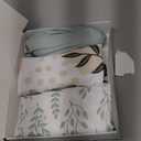 Yoofoss Bassinet Sheets for Baby,3-Pack Fitted Bassinet Sheets Set Compatible with Halo Bassinest Swivel Sleeper,Baby Delight,Angelbliss,Soft Breathable Bassinet Mattress Sheets(Green+Leaf)