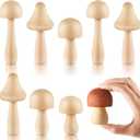 Blulu 30 Pcs Big Sizes Unfinished Wooden Mushroom Natural Wooden Mushrooms Unpainted Art Project Crafting and Fairy Themed Spring Summer Decor and Crafts Projects Decoration DIY Paint Color