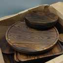 RattanView 7 Pcs Wooden Dessert Table Display Set Round Cupcake Tower Stand Rectangular Serving Tray Cookie Cake Macaron Platter for Display Centerpiece Tea Party Baby Shower Wedding Birthday