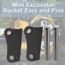 45mm Weld On Mini Excavator Bucket Ears Pins 10-1/4in C-C for Cat 305 306 | A Pair Bucket Attachment Accessories, Weld-On Lugs Fit for Caterpillar 305 305.5 306 Mini Digger Buckets