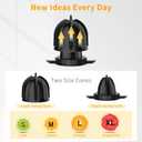 Healnitor 150W Electric Citrus Juicer Squeezer with 2 Cones, Stainless Steel Quiet Orange Juice Extractor Machines for Lime Grapefruit Lemon, Detachable Design