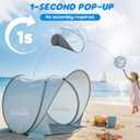 Elegear Pop Up Baby Beach Tent with Mini Canopy, CumbreX UPF 50+ UV Protection Baby Tent Sun Shelter, 1S Setup Portable Baby Beach Essentials Shade for Infant Toddler Outdoor Indoor Play - Blue