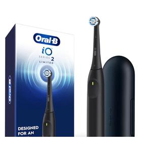 Oral-B iO Simple Clean Rechargeable Electric Powered Toothbrush, Night Black with 1 Gentle Care Brush Head and 1 Black Travel Case - Automatic Pressure Sensor to Protect Gums - 3 Modes - 2 Min Timer