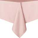 sancua Rectangle Tablecloth - 60 x 84 Inch - Stain and Wrinkle Resistant Washable Polyester Table Cloth, Decorative Fabric Table Cover for Dining Tables, Buffet Parties and Camping, Blush