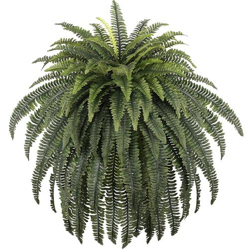 FOREST PRINCE 68" Artificial Ferns for Outdoor, UV Resistant Giant Faux Boston Fern Bush with 92 Fronds, Large Fake Plants Fade Resistant for Porch Patio Garden Home Decor