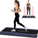 Squatz 2-in-1 Walking Pad Treadmill with Vibration Plates, Compact Under Desk Walking Pad with Remote Control, LED Display, Non-Slip Belt, Quiet 1.0HP Motor for Home or Office Workout