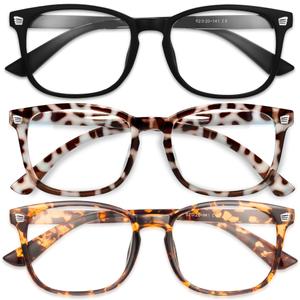 Gaoye Stylish Blue Light Glasses for Woman - Computer Glasses for Blue Light Blocking - Lightweight Frames - Only2pack