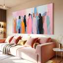 I@U Modern Colorful Wall Art Prints Minimalism Pink Canvas Wall Art Decor For Living Room Pictures Abstract Artwork For Walls Abstract Wall Art For Bedroom Bathroom Office Kitchen 20x40 Inch