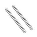 1/2" Diameter 8" Length 304 Stainless Steel Solid Round Rod, Metal Solid Shaft Rods, for DIY Craft and Metal Working, 2 PCS