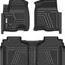 SEALIGHT Custom Fit Floor Mats for Chevy Silverado & GMC Sierra 1500 Crew Cab 2019-2026 Models | All Weather Protection, 3D Scanning Design, Non-Slip, Waterproof & Durable