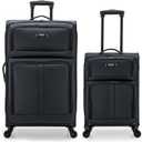 U.S. Traveler Anzio Softside Expandable Luggage with Spinner Wheels, Dark Grey, 2-Piece Set (22/30)