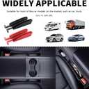 2PCS New Car Seat Gap Filler with 2 Storage Areas,Stylish Car Seat Gap Storage for Stabilizing Phone,Keys Wallet,Universal Car Seat Gap Filler Organizer Interior Accessories (Carbon Black)