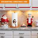 Christmas Paper Towel Holder - Snowman Winter Xmas Kitchen Countertop Bathroom Decor - Xmas Gifts for Women, 3D Cute Decorations