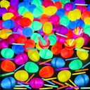150 Pcs Glow Easter Eggs Filler with 150 Pcs Glow Sticks, 6 Colors Glow in the Dark Easter Eggs Hunt Game for Kids Boys Girls Gifts Easter Basket Stuffers Essential Class Prize Party Favor Decorations
