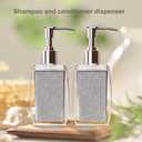 2 x White Soap Dispenser with Refillable Plastic Pump for Bathroom Sink or Kitchen Counter, Ideal for Hand Soap, Liquid Soap, Dish Soap, or Lotion Use