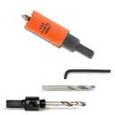 1 inch Hole Saw with Arbor for Cutting Metal Wood and Plastic, 25mm Bi-Metal Hole Cutter for Different Project with Smooth and Flat Drilling Edge, Fast Chip Removal, Handy Hole Saw Kit Set